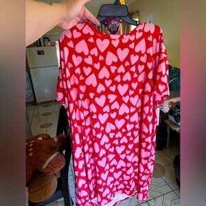 JOYSPUN VALENTINES DAY SLEEP DRESS SHIRTS MOOMOOS SWT OF TWO